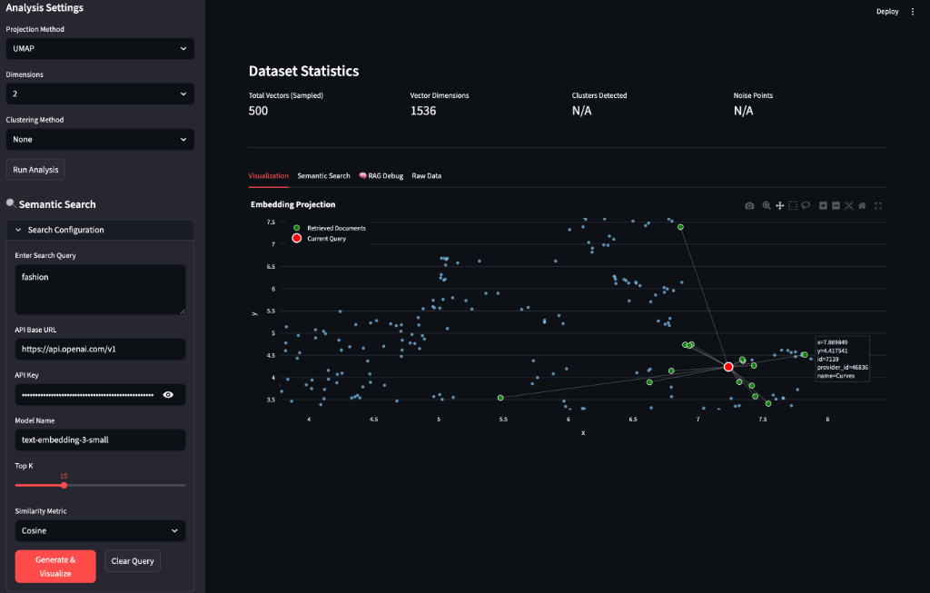 Embedding Explorer Dashboard preview
